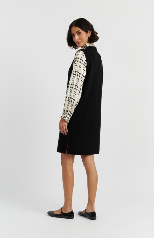 Chinti & Parker Wool Cashmere Mini Dress In Black