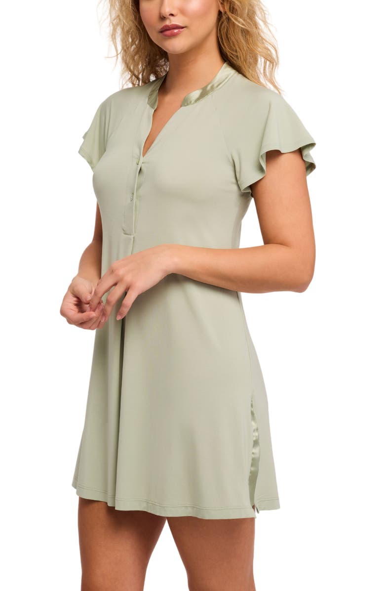 Fleur't Flutter Sleeve Sleep Shirt, Alternate, color, 