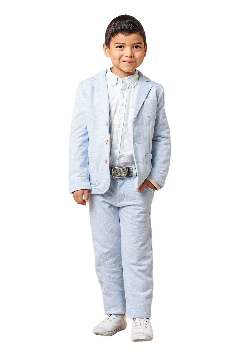 Boys' Organic Seersucker Suit Pant, Toddler, Alternate, color, Blue Seersucker