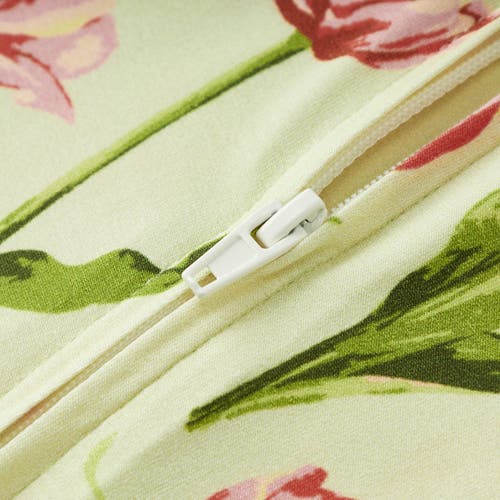 Milkbarn Luxe Stretch Zipper Pajama In Green