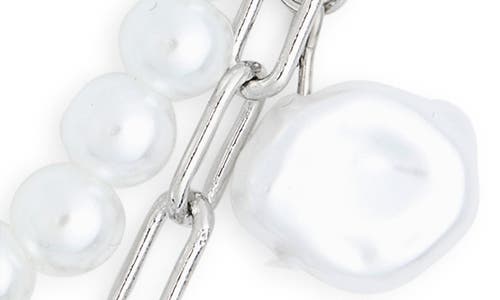 Bp. Layered Chain Link Charm Necklace In Silver