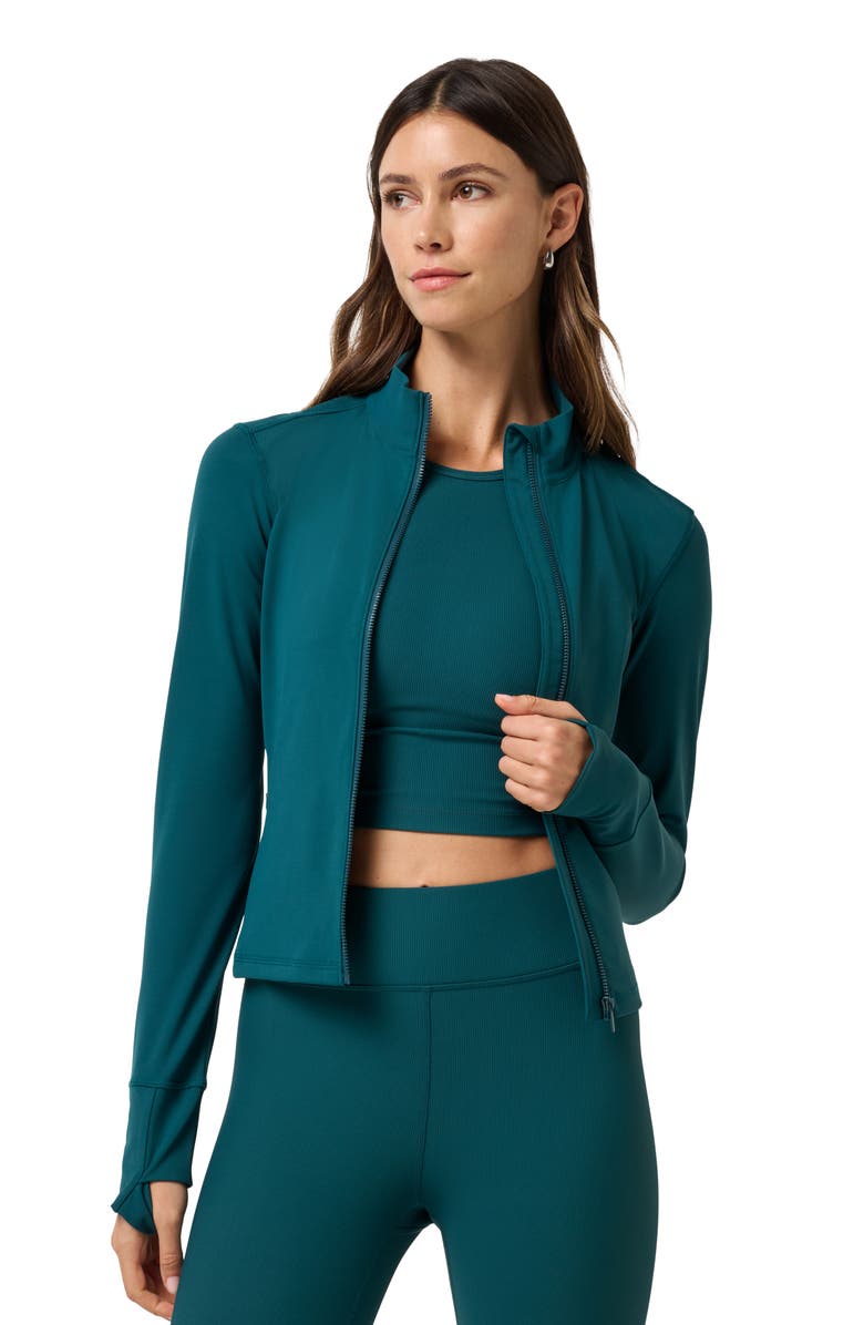 TravisMathew Moveknit Full Zip 3.0 Jacket, Alternate, color, Dark Sea