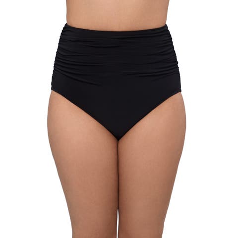 High Waist Shirred Control Swim Brief
