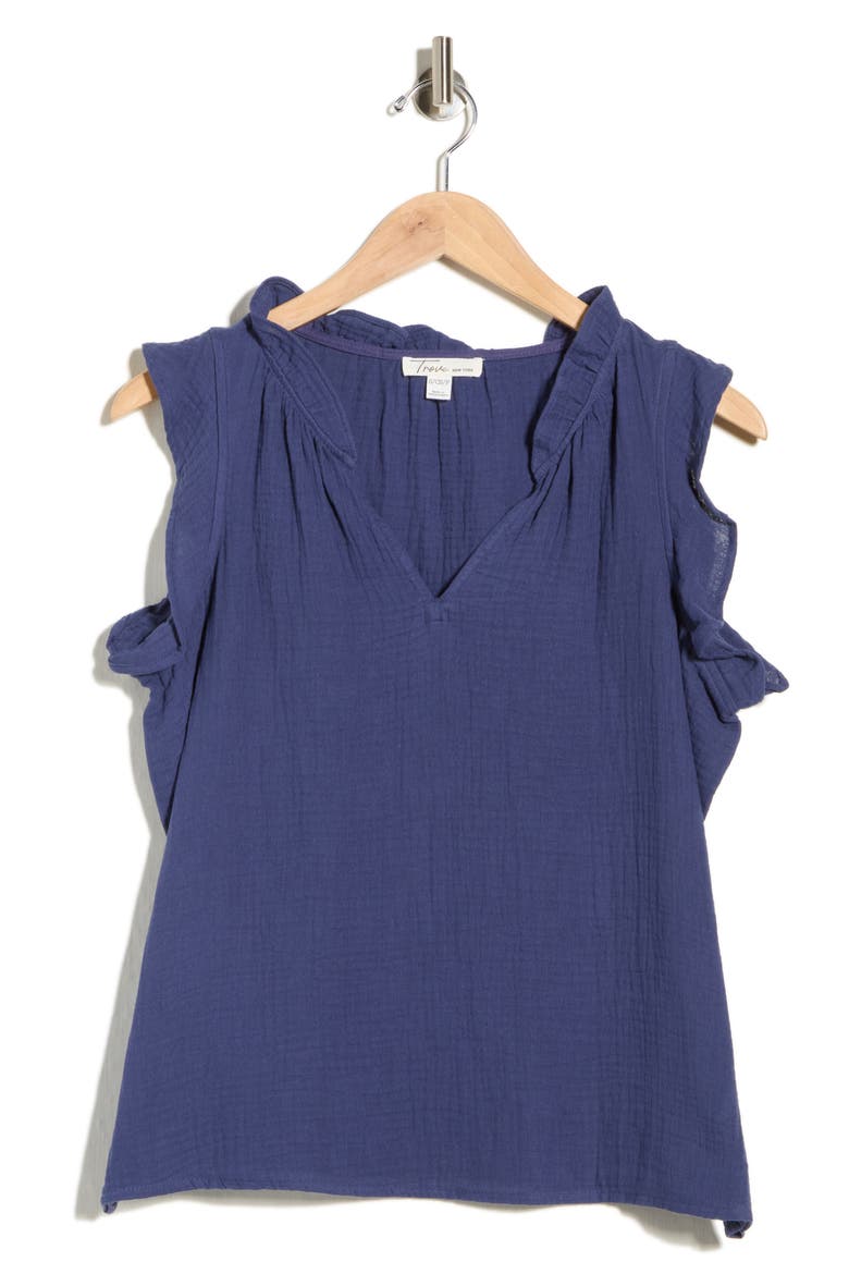 Cotton Gauze Tank, Alternate, color, NAVY TIME