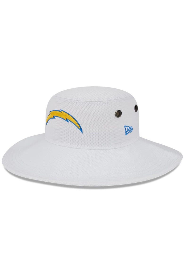 Men's New Era White Los Angeles Chargers 2023 NFL Training Camp Panama Bucket Hat, Main, color, White