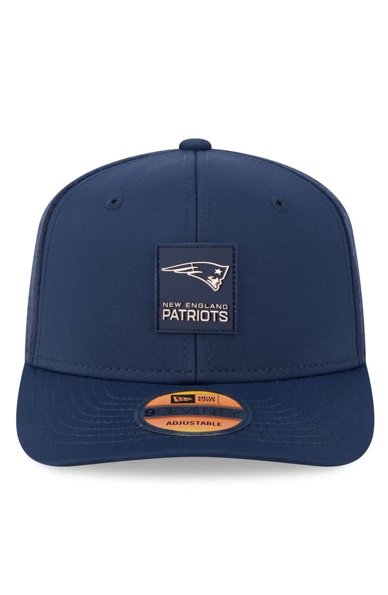 New Era Men's New Era Navy New England Patriots 2025 Sideline  9SEVENTY Trucker Adjustable Hat, Alternate, color, 