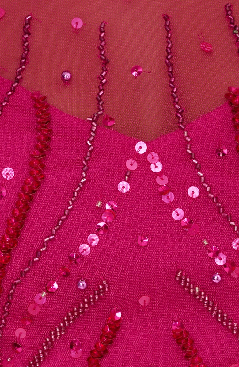 Adrianna Papell Beaded Cape Sleeve Cocktail Dress, Alternate, color,