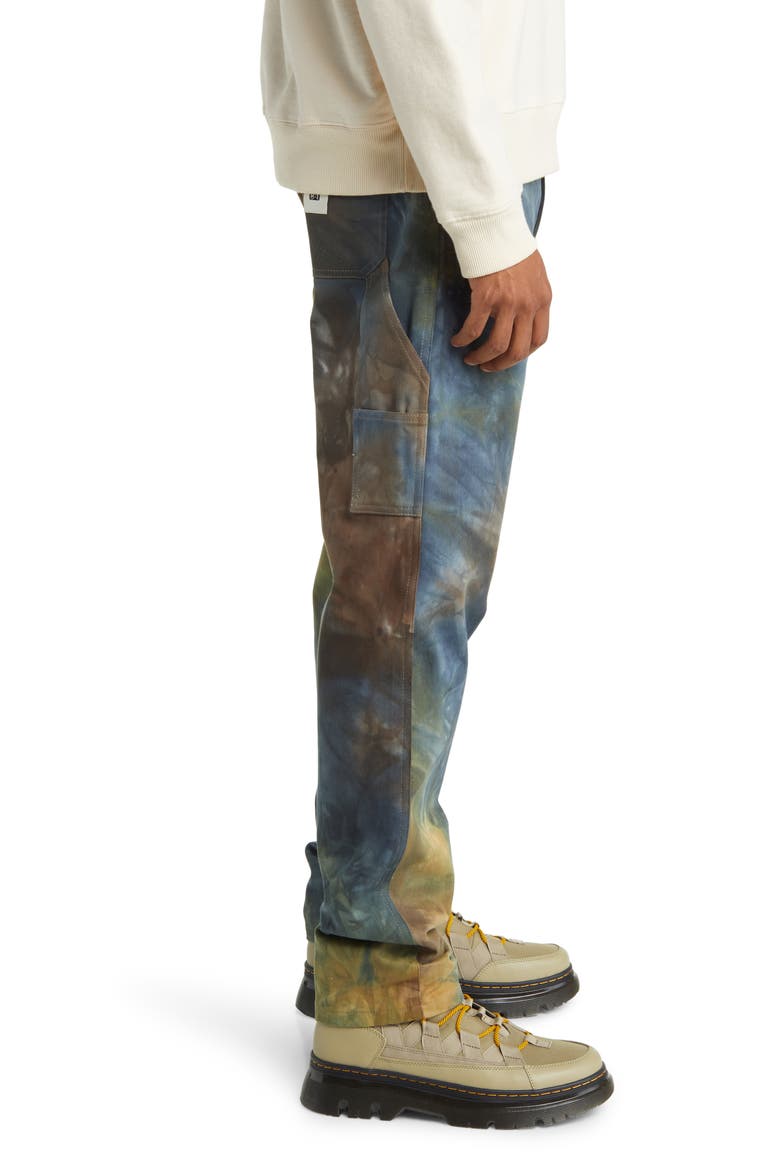 Woodland Carpenter Jeans, Alternate, color, BROWN RUST TIEDYE