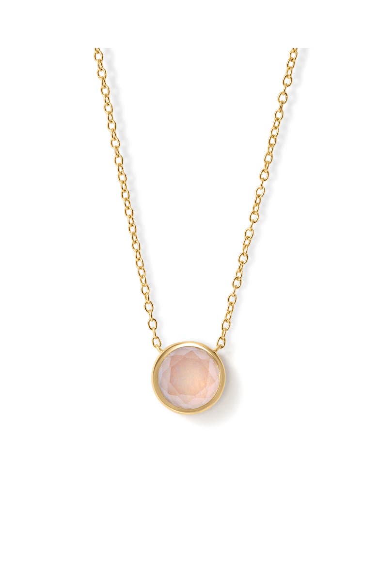 Gold Luna Pink Quartzite Necklace, Main, color, Pink Quartzite