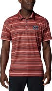Columbia Men's Columbia Orange Auburn Tigers PFG Super Terminal Tackle™ Omni-Shade™ Stripe Polo