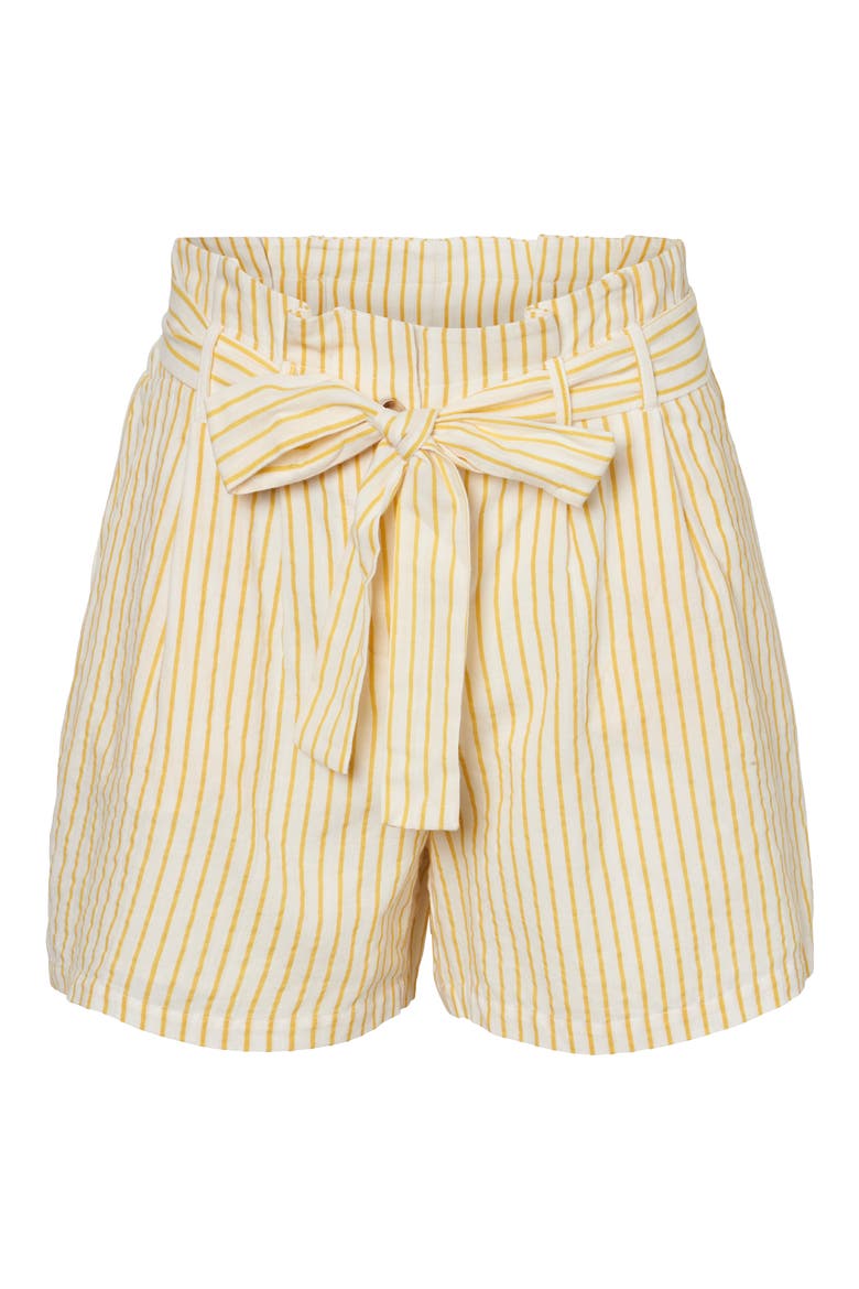 Paperbag Waist Shorts, Alternate, color, SNOW WHITE W/ BANANA CREAM