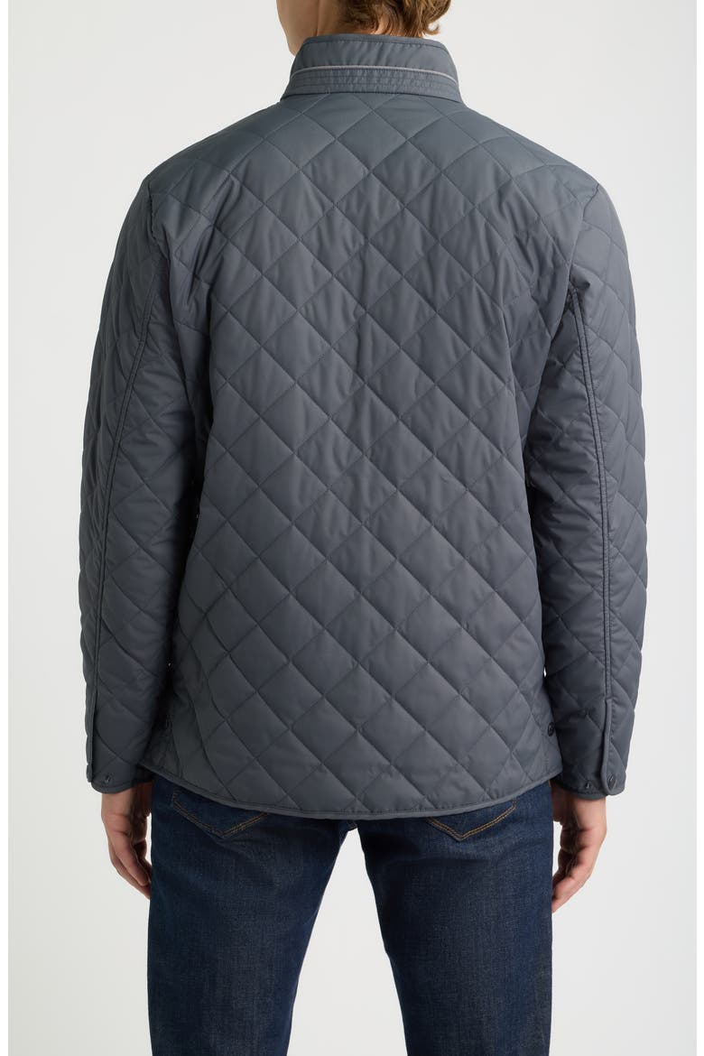 Suffolk Quilted Coat, Alternate, color, IRON