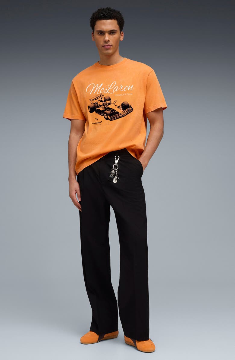 PUMA McLaren 2 Cotton Graphic T-Shirt, Alternate, color, Papaya