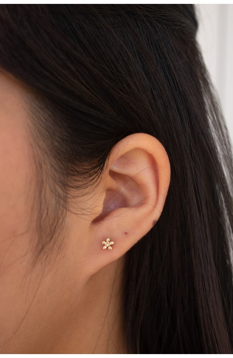 Set & Stones Moscow 14k Gold Diamond Studs, Alternate, color, Yellow Gold