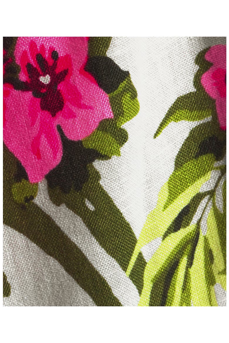 Tall Linen High Rise Palazzo Pants - Set Bottom, Alternate, color, Ivory/Pink Multi Floral Tropic