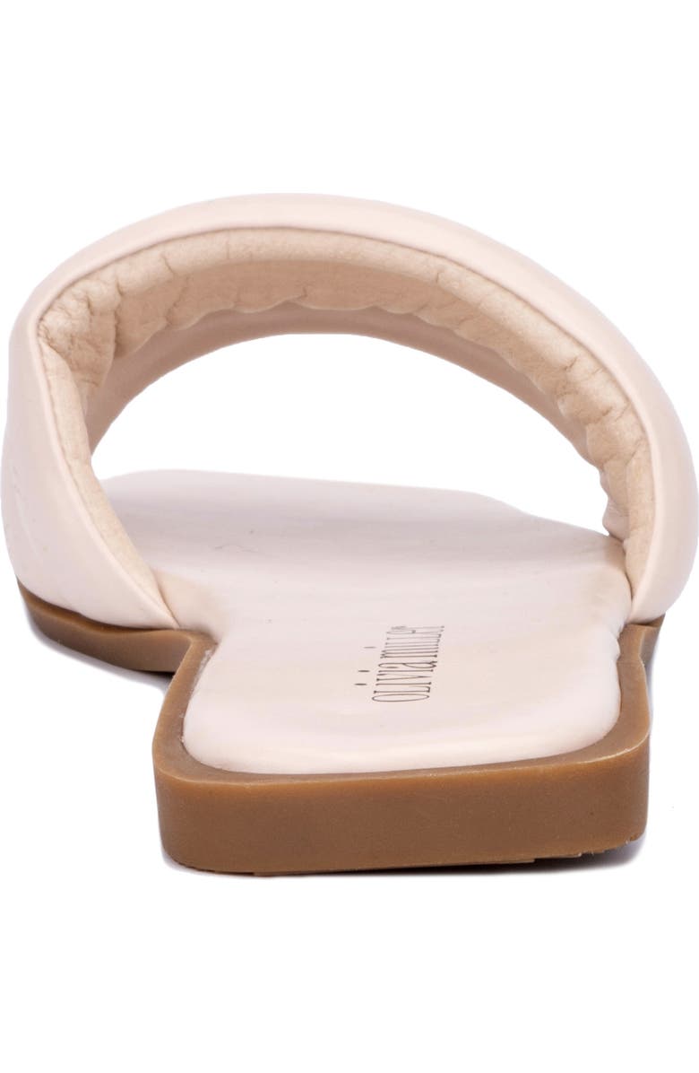 OLIVIA MILLER Indigo Quilted Slide Sandal, Alternate, color,