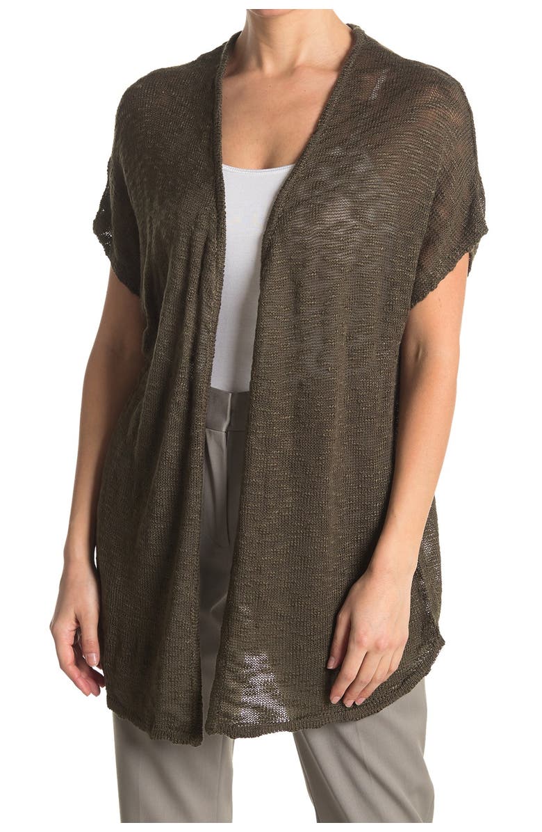 Catherine Catherine Malandrino Slub Open Cardigan, Main, color, 