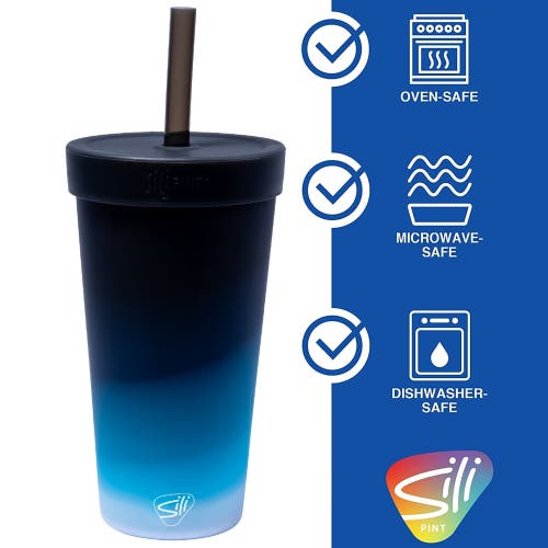 Silipint Silicone 22oz Straw Tumbler Moon Beam Reusable Unbreakable Cup