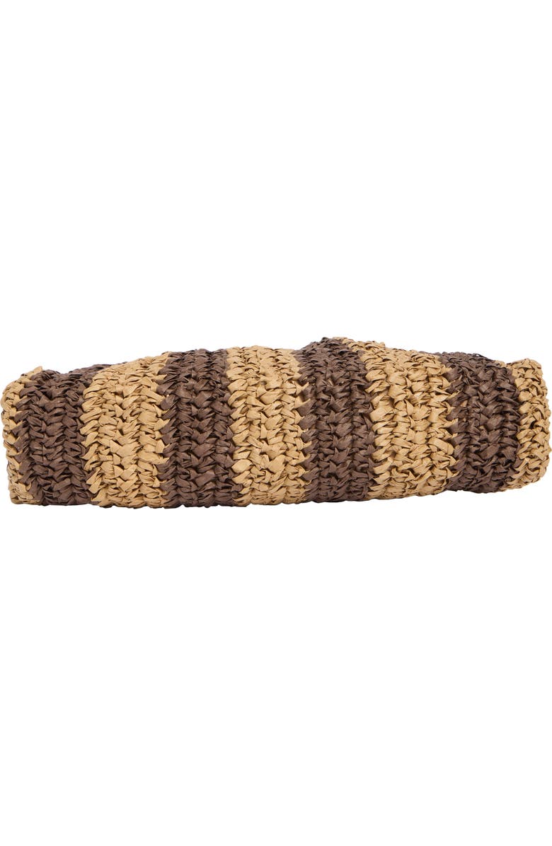 Collection XIIX Stripe Raffia Clutch, Alternate, color, Natural Brown