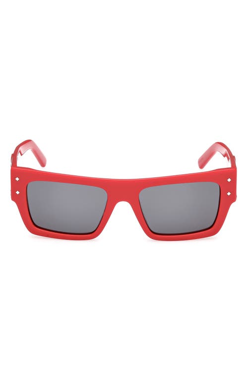 MCM 53mm Navigator Sunglasses in Shiny Red /Smoke  product