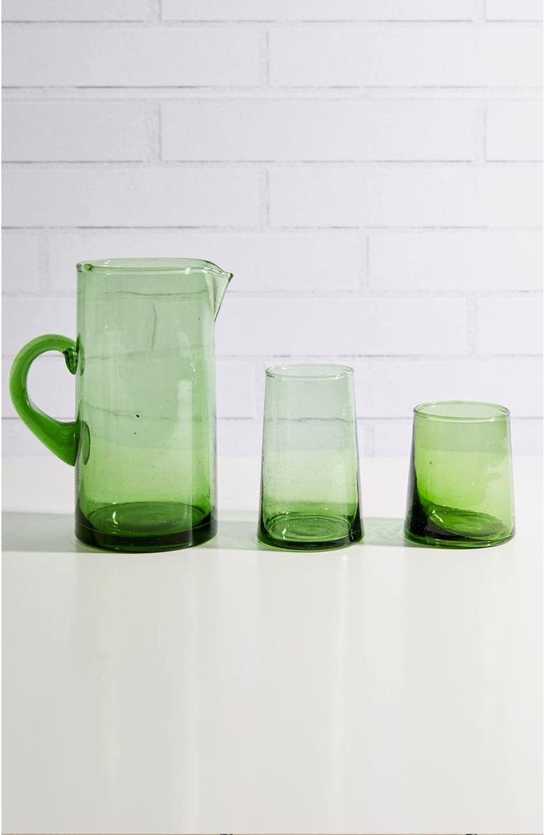 Verve Culture Moroccan Cone Jug, Alternate, color, Green