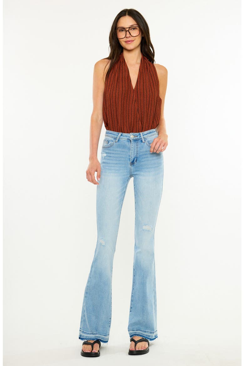 Stephanie Essentials High Rise Flare Jeans, Alternate, color, Medium Light