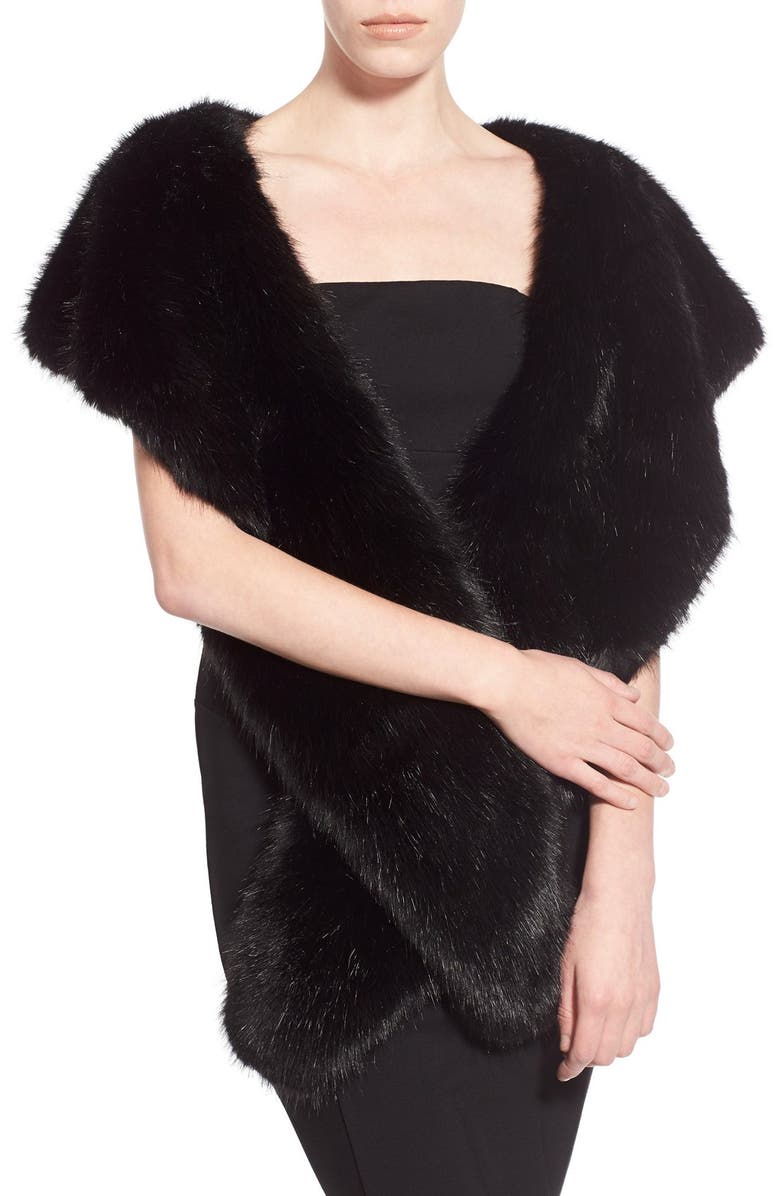 Nordstrom Faux Fur Stole, Main, color, 