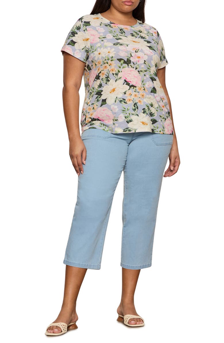 Sanctuary Retreat Mid Rise Crop Straight Leg Pants, Alternate, color, Skyline Blue