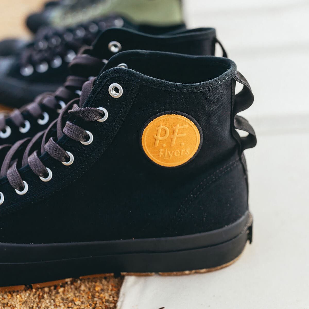 P.F. Flyers Grounder High-Top Sneaker, Alternate, color, Black-Black