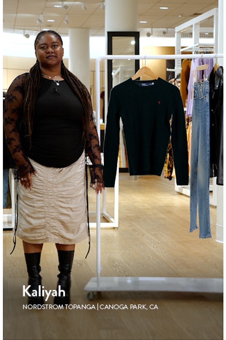 Julianna Wool & Cashmere Cable Stitch Sweater video