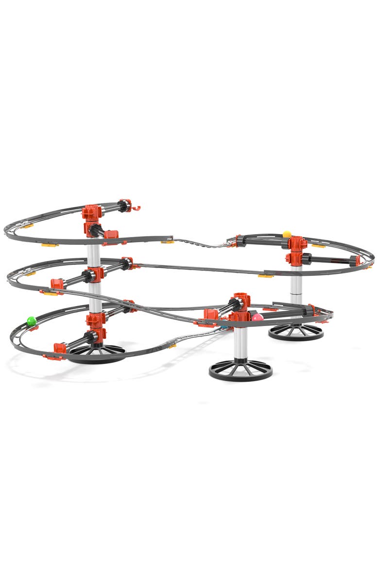 Quercetti Skyrail Starter Set 94pc Rollercoaster Marble Ball Run, STEM Building, Alternate, color, Multicolored