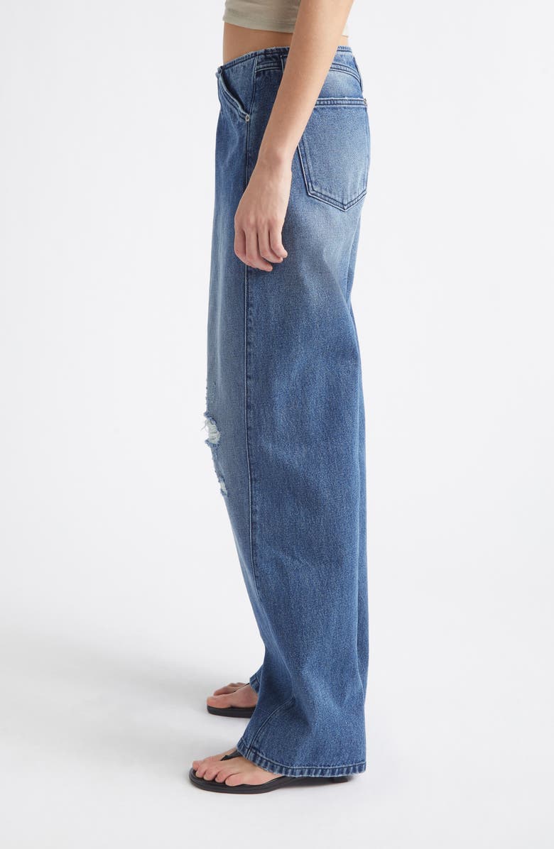 Paloma Wool Lonati Ripped Cotton Straight Leg Jeans, Alternate, color, Denim