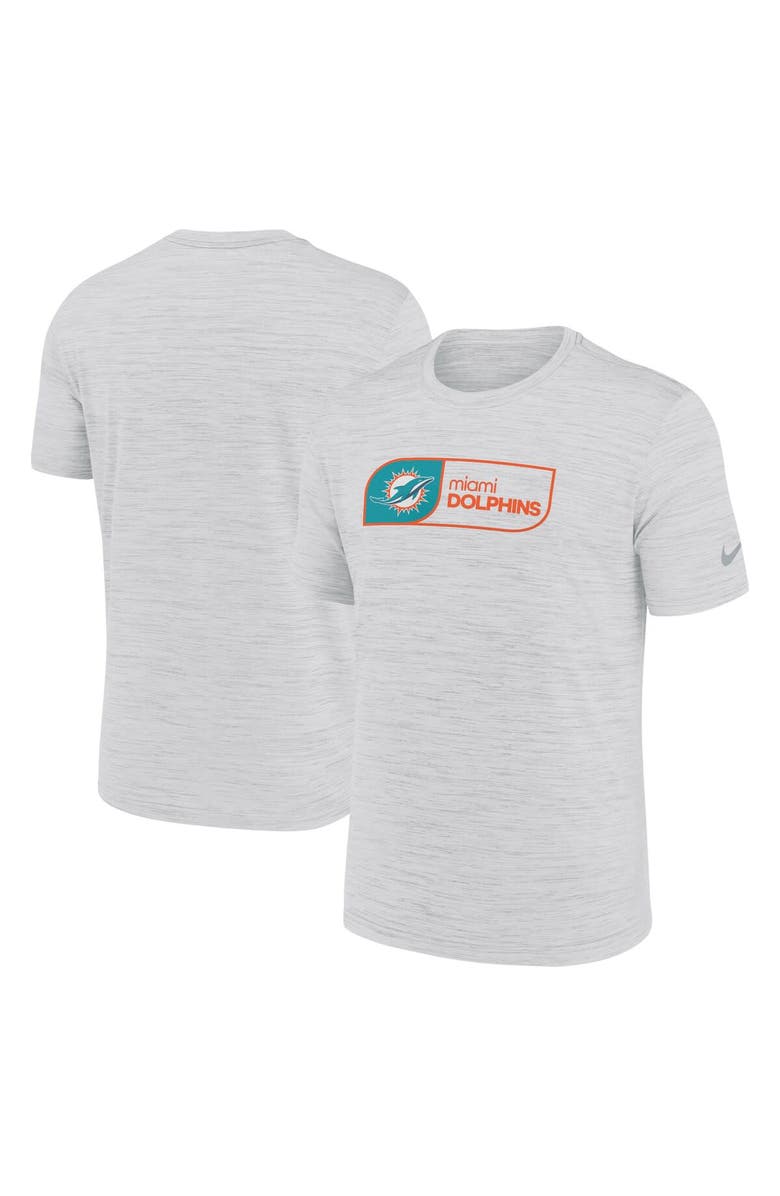 Nike Men's Nike White Miami Dolphins Big & Tall Velocity Jock Tag Performance T-Shirt, Alternate, color, White