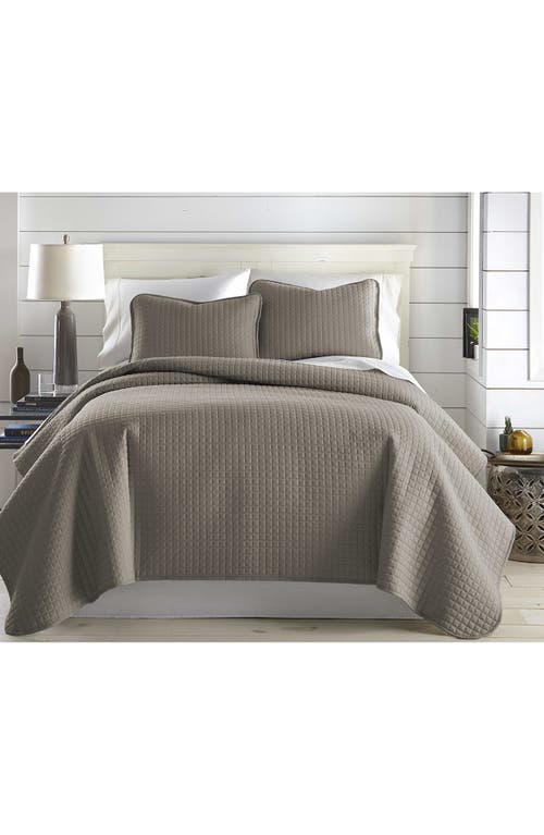 Southshore Fine Linens Vilano Springs Oversized Quilt Set In Dark Taupe