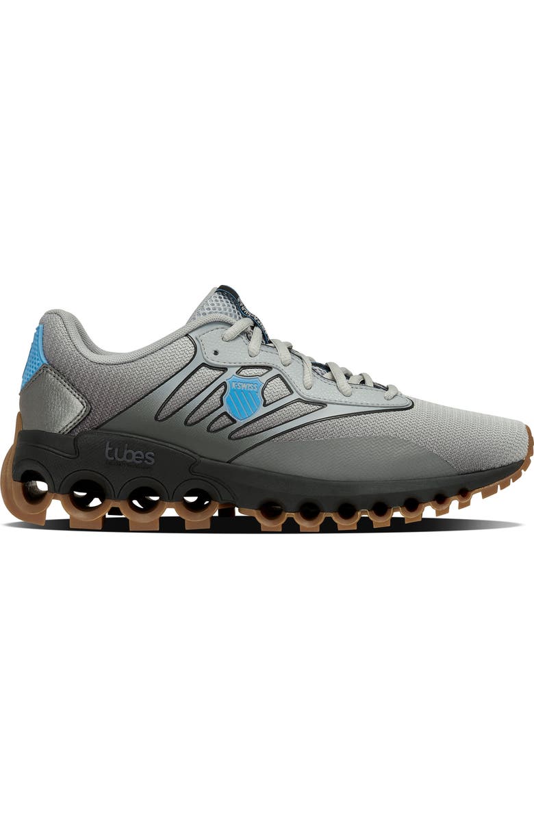 K-Swiss Tubes Sport Sneaker, Alternate, color, Highrise/Coal/Neon Blue/Gum-Xw