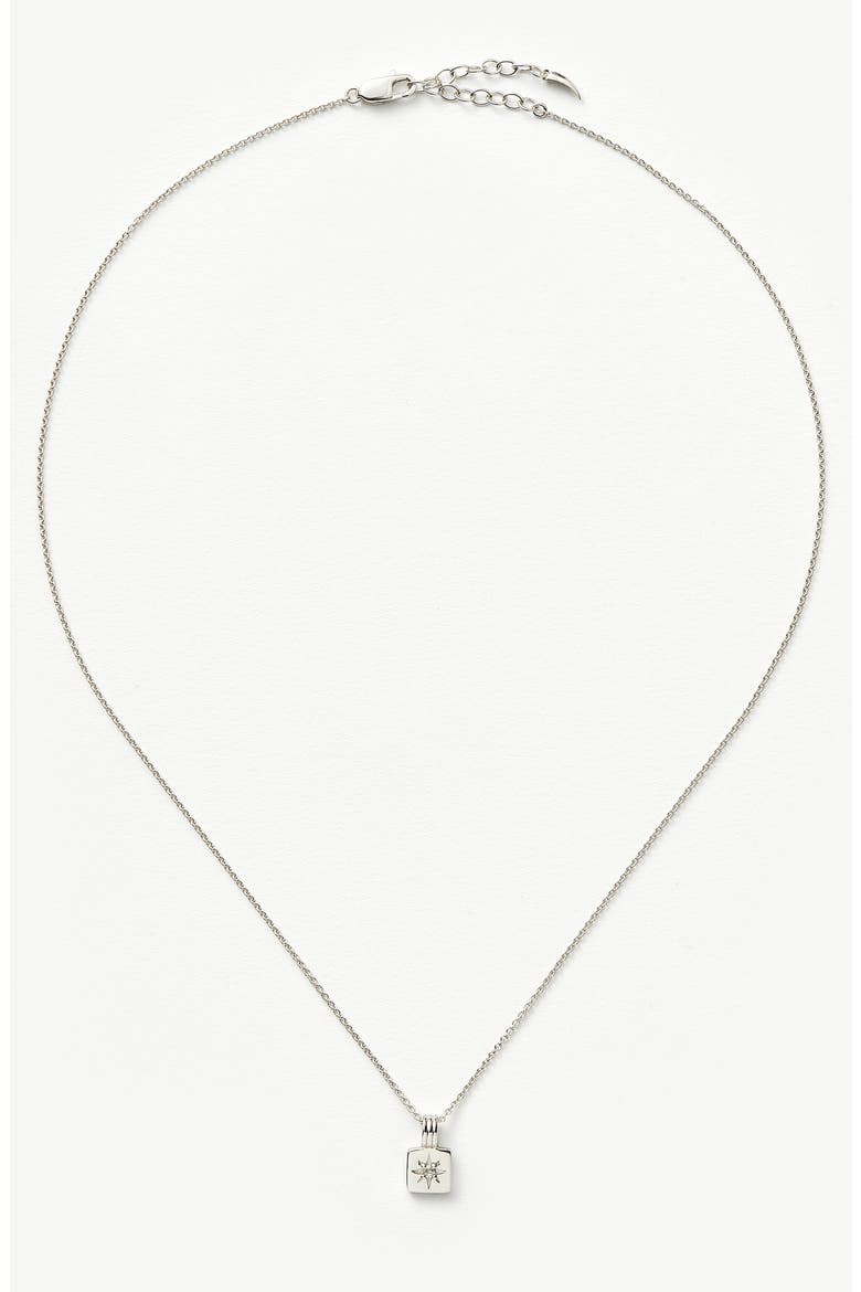 Engravable Cubic Zirconia Star Pendant Necklace, Alternate, color, SILVER