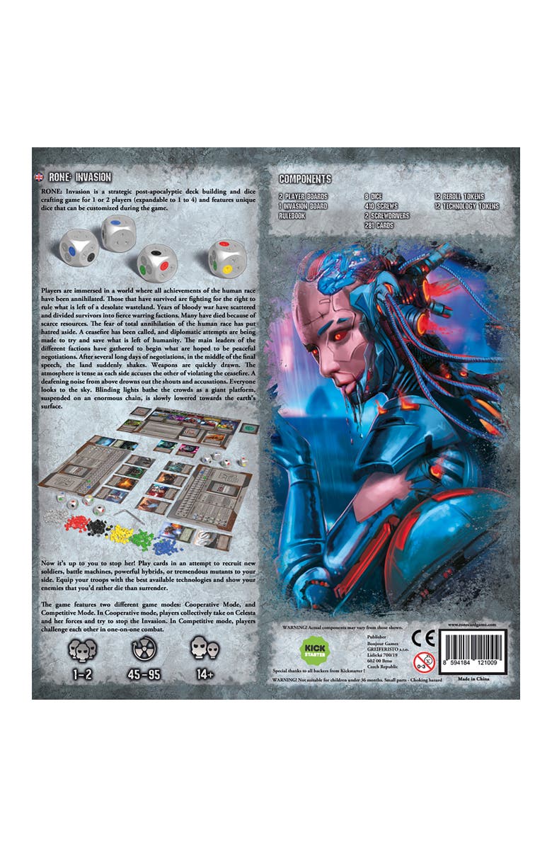 Bonjour Games Rone, Invasion Deck Building & Dice Crafting Board Game, Alternate, color, 