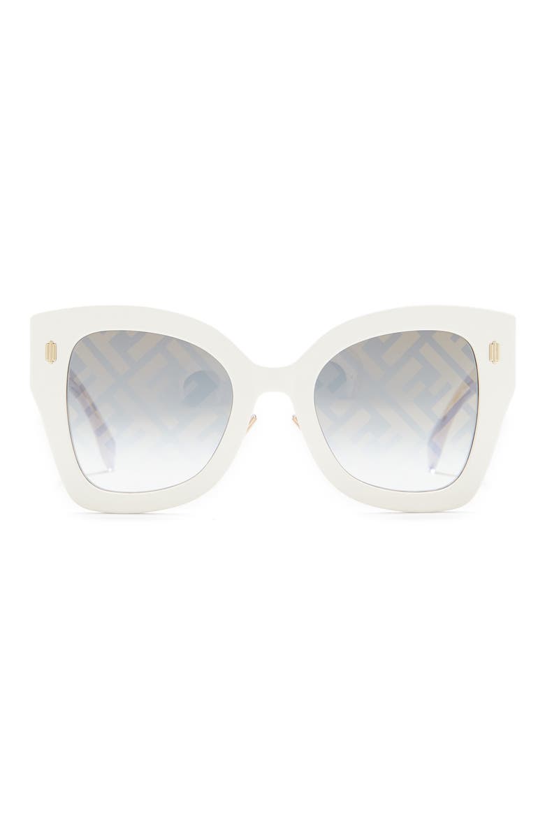 51mm Cat Eye Sunglasses, Main, color, IVORY / GLD DCOR
