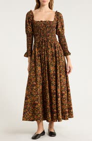 DÔEN Bijou Floral Midi Dress