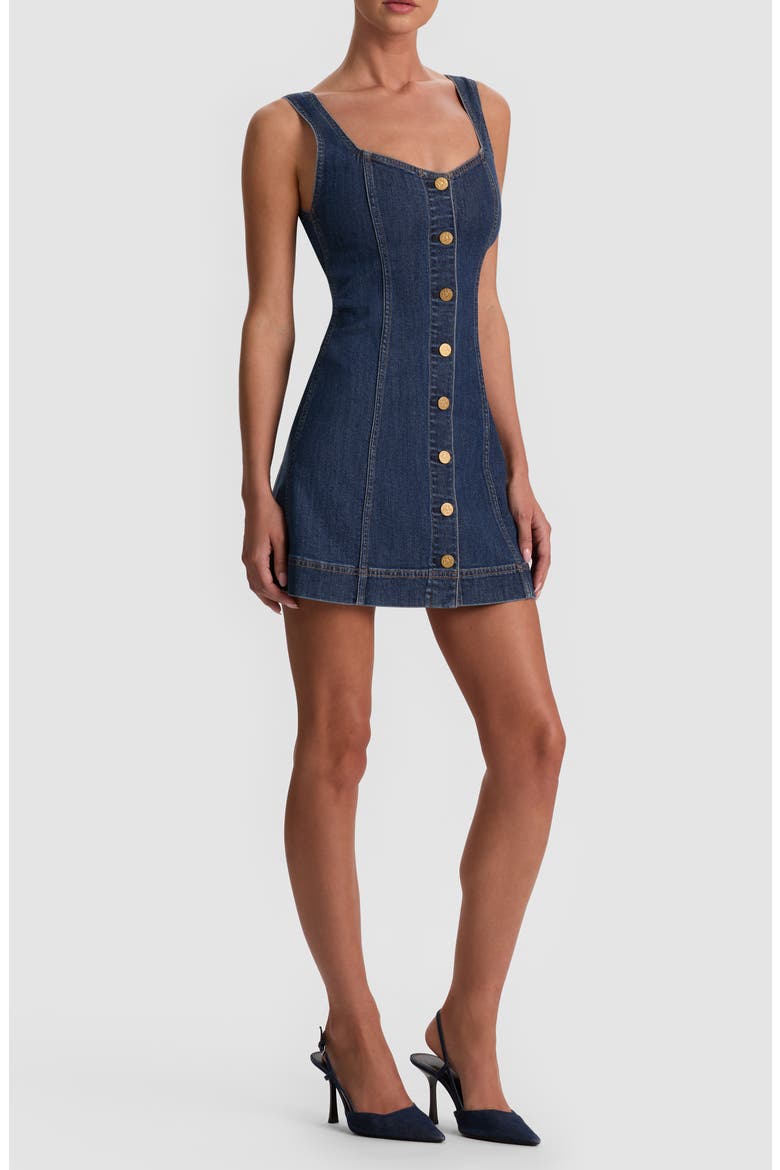 Bea Denim Minidress, Alternate, color, DANICA DARK INDIGO