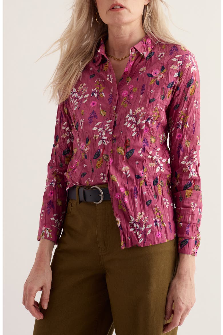 Larissa Organic Cotton Shirt, Main, color, FLORA STUDY ROSA