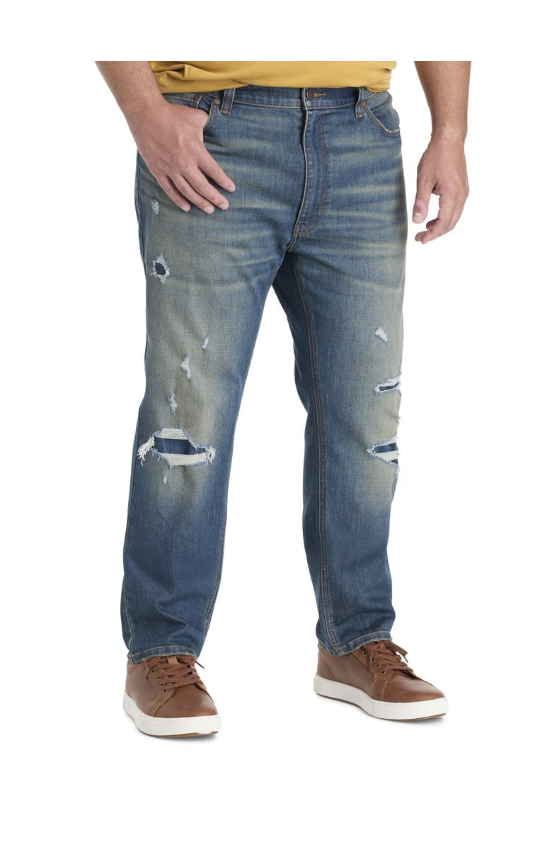 True Nation by DXL Big
Tall Rip and Repair Tapered-Fit Jeans, Main, color, Rough Edges