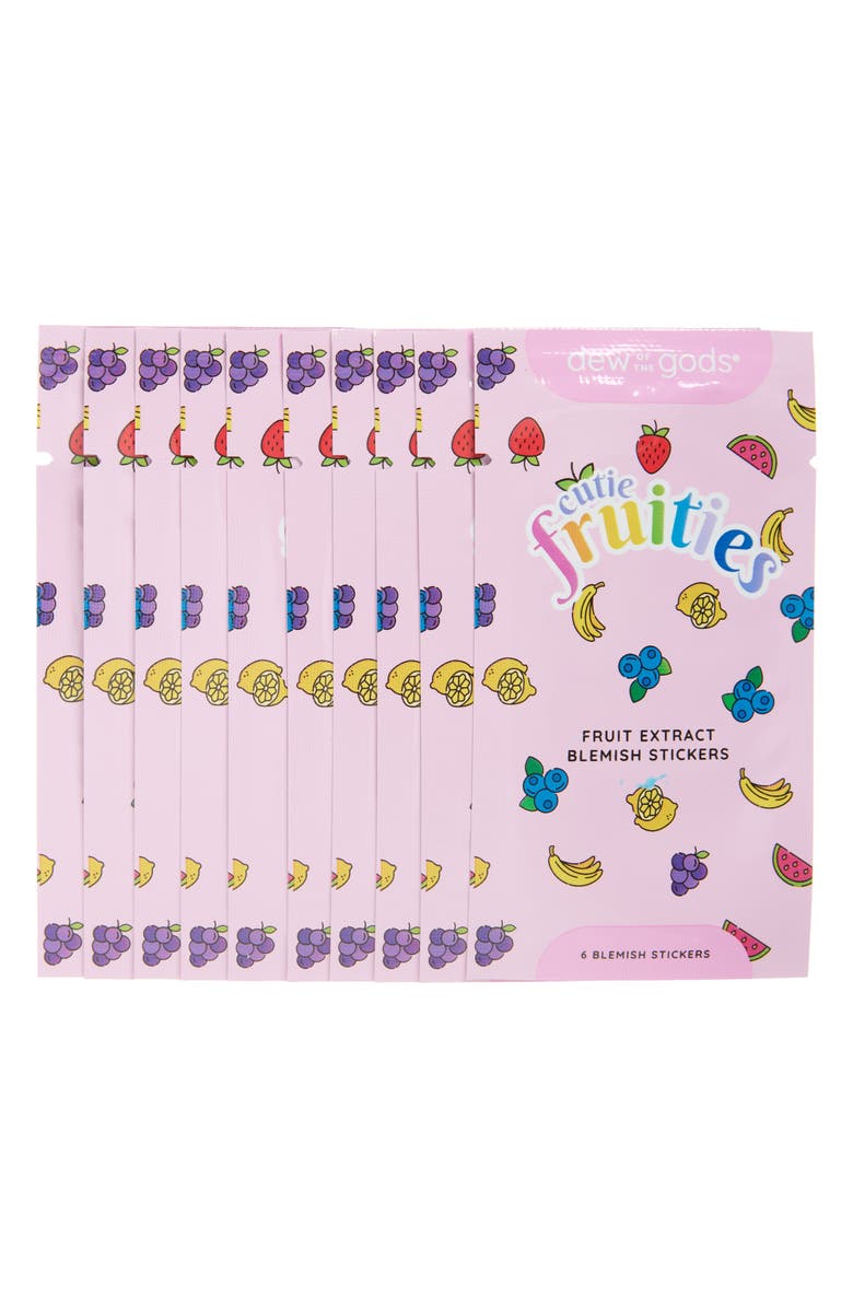 DEW OF THE GODS Cutie Fruities 60-Pack Acne Stickers, Main, color, 
