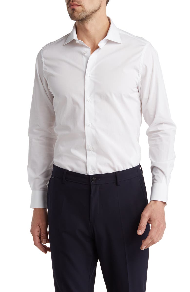 Cavalli Class Comfort Fit Solid Dress Shirt, Main, color, 