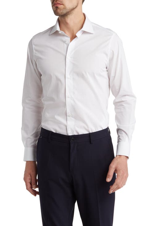 Comfort Fit Solid Dress Shirt (Regular & Big)