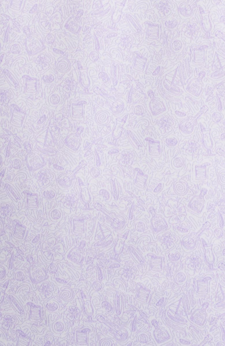 Peter Millar Getaway Performance Jersey Polo, Alternate, color, Lavendar/ White