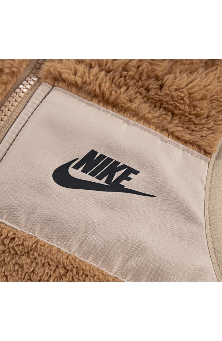 Nike Kids' Future Utility Faux Shearling Vest, Logo T-Shirt & Fleece Joggers Set, Alternate, color, Hemp