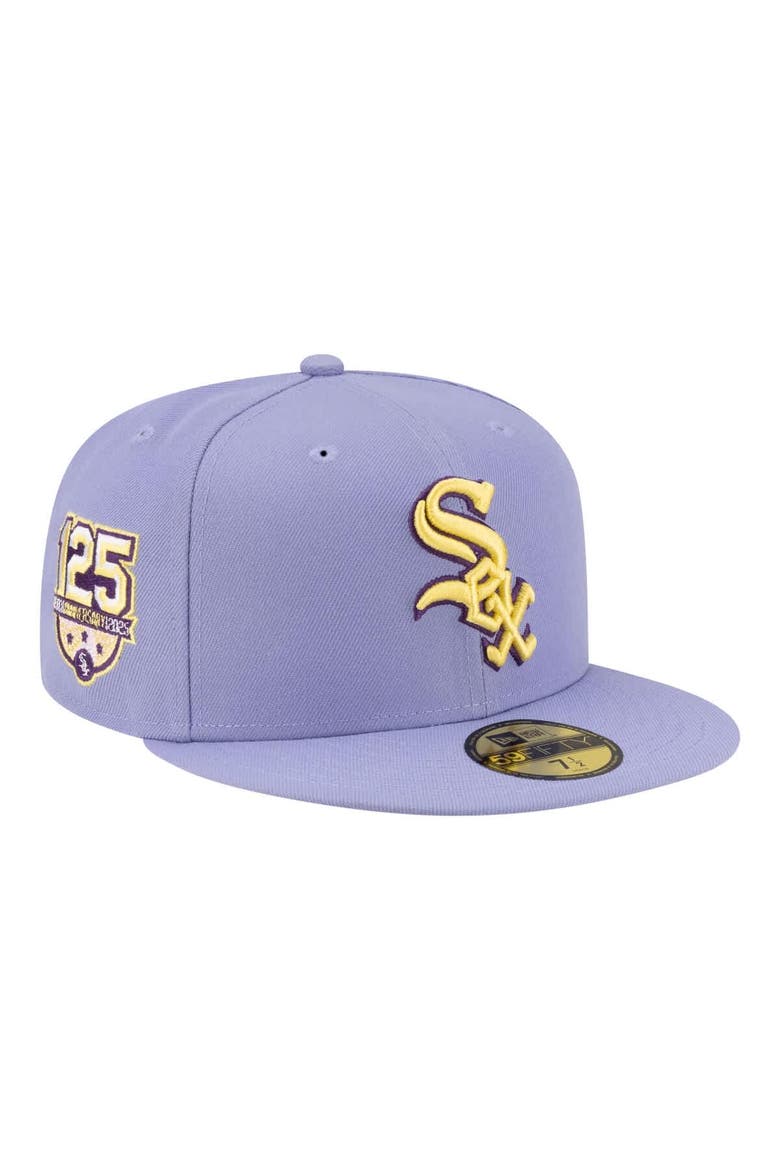 Men's New Era Light Purple Chicago White Sox Lavender Bloom 59FIFTY Fitted Hat, Main, color, Light Purple