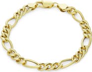 FZN Men's Figaro Chain Bracelet