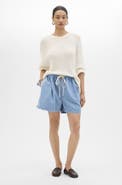 Another Tomorrow Draped Crew Knit